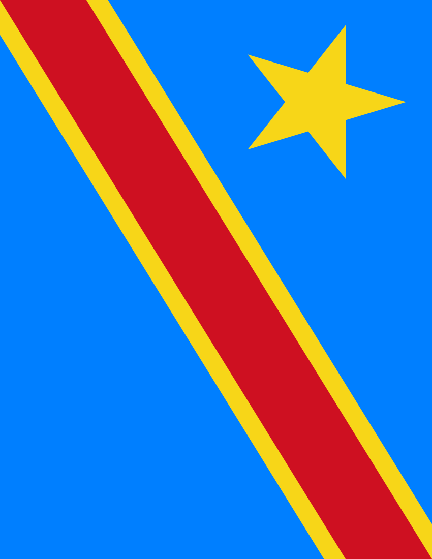 democratic republic of the congo flag full page