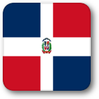 dominican republic flag square shadow