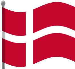 denmark flag waving