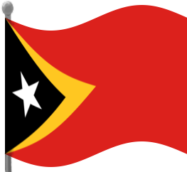 east timor flag waving