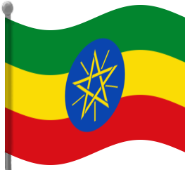 ethiopia flag waving