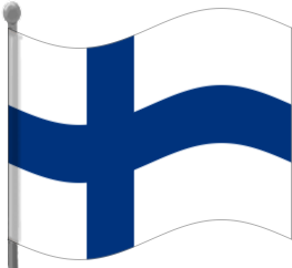 finland flag waving