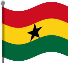 ghana flag waving