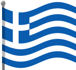 greece flag waving