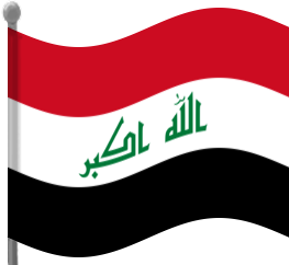 iraq flag waving