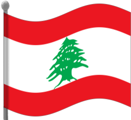 lebanon flag waving