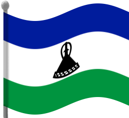 lesotho flag waving
