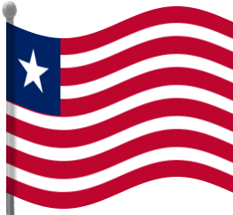 liberia flag waving