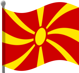 macedonia flag waving