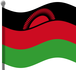 malawi flag waving
