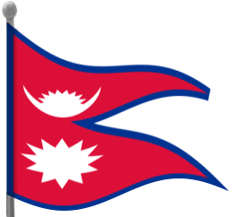 nepal flag waving