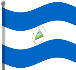 nicaragua flag waving