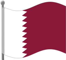qatar flag waving