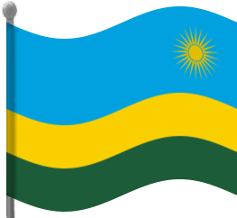 rwanda flag waving