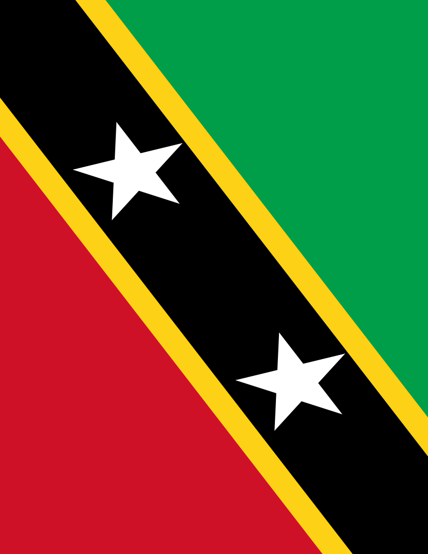 saint kitts and nevis flag full page