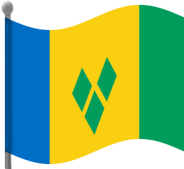 saint vincent and the grenadines flag waving