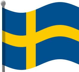 sweden flag waving