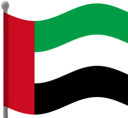 united arab emirates flag waving