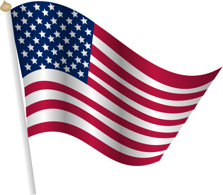 Americn flag waving