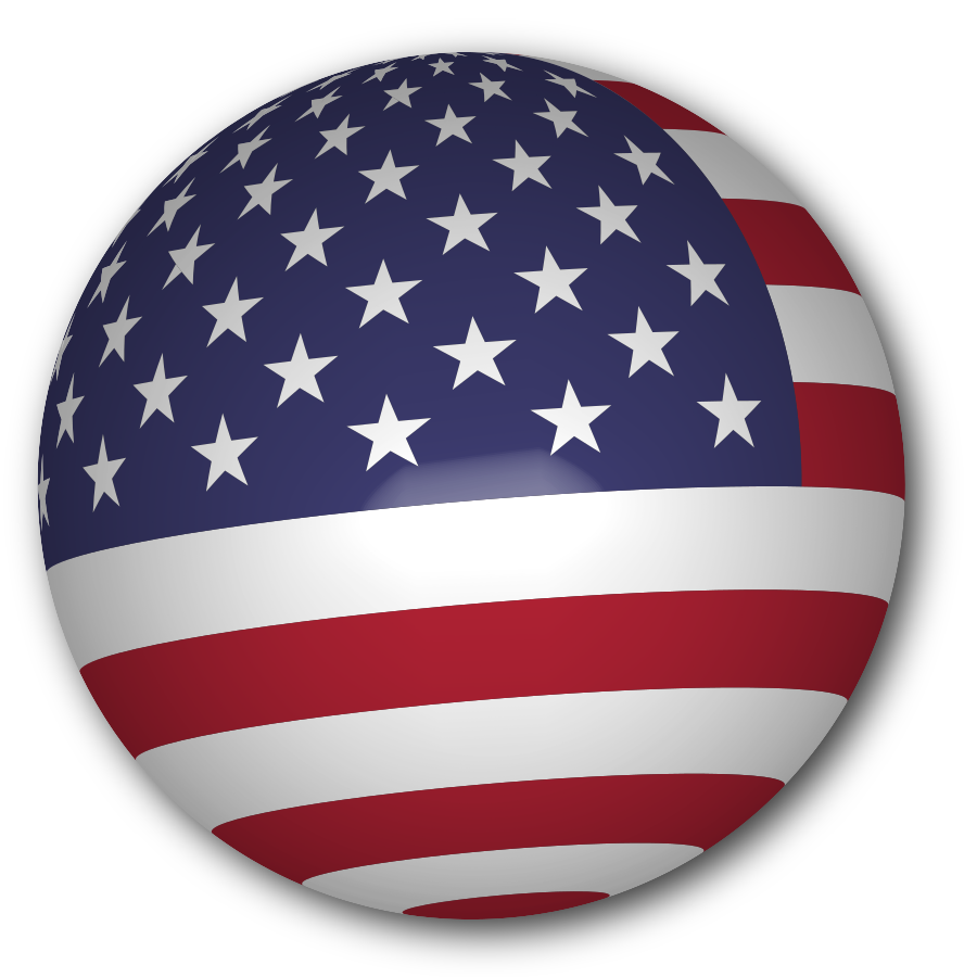 USA flag sphere