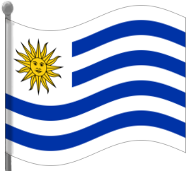 uruguay flag waving