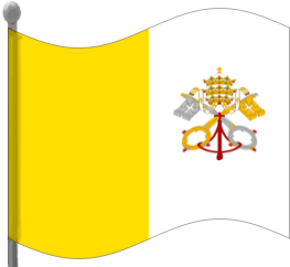 vatican city flag waving
