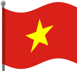 vietnam flag waving