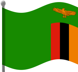 zambia flag waving