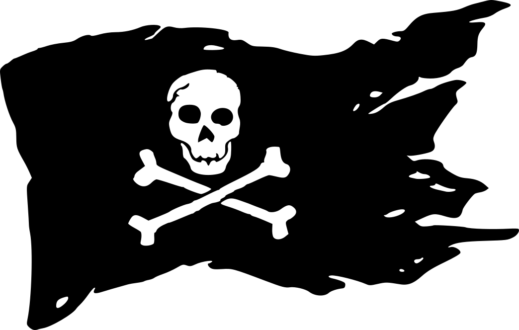 Pirate-flag distressed