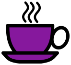 coffee cup icon purple