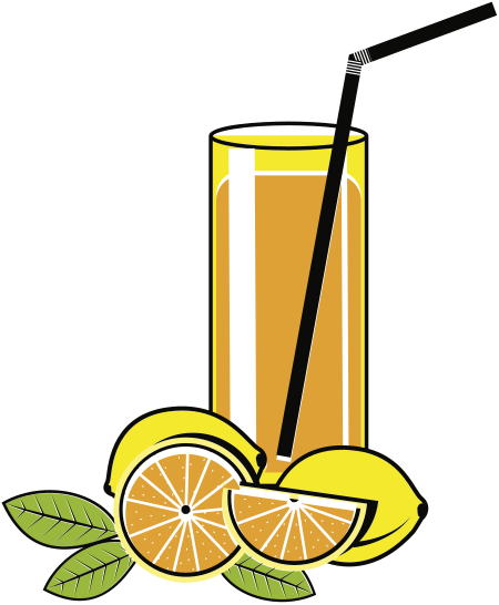 lemon drink glass tall