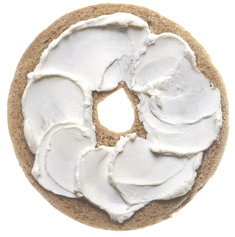 bagel with cream cheese large