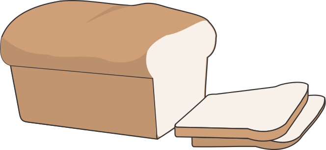 bread loaf sliced end