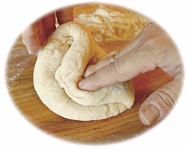 kneeding dough