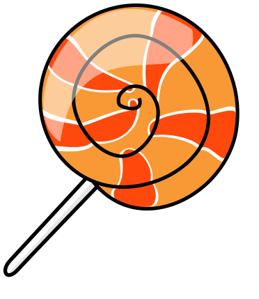 lollipop striped orange