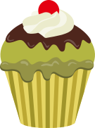 cupcake green w cherry