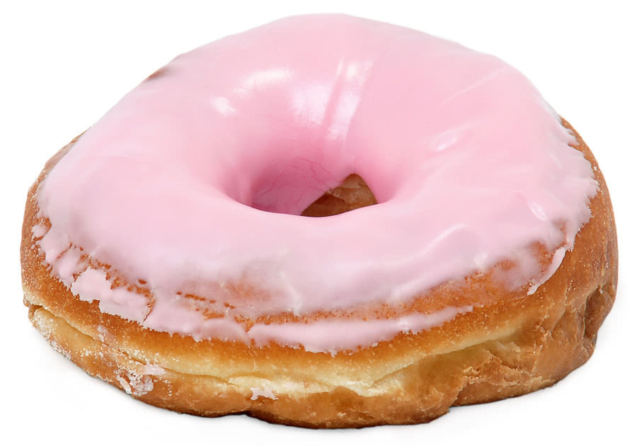 donut frosted pink