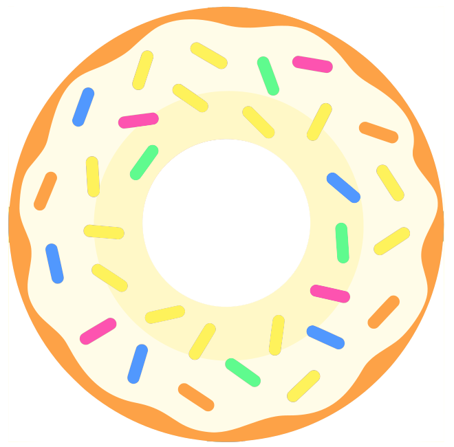 donut vanilla sprinkles