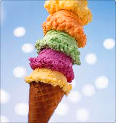 ice cream cone colorful