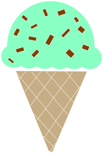 ice cream cone mint
