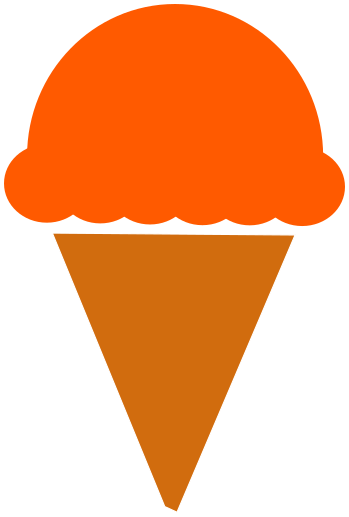 ice cream cone orange