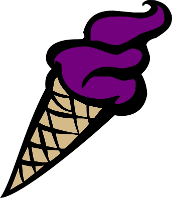 soft ice cream cone black raspberry