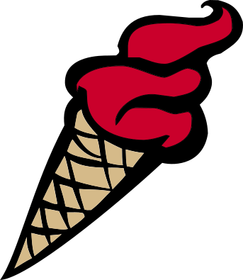 soft ice cream cone cherry