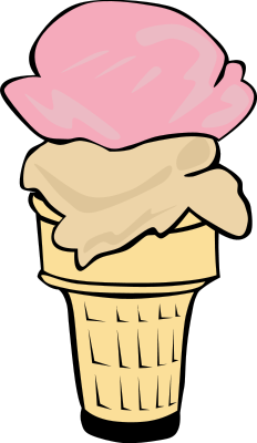ice cream cone 2 scoop