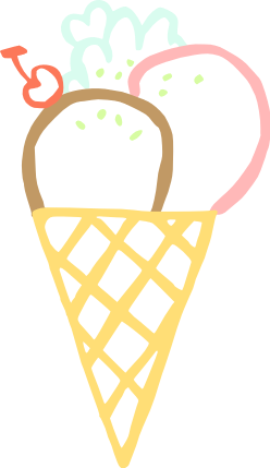 ice cream cone abstract