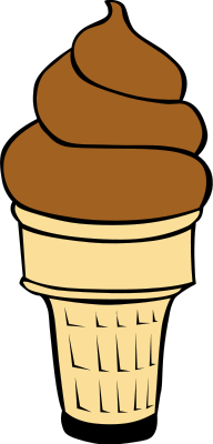 soft ice cream cone chocolate
