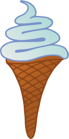 soft ice cream in sugar cone