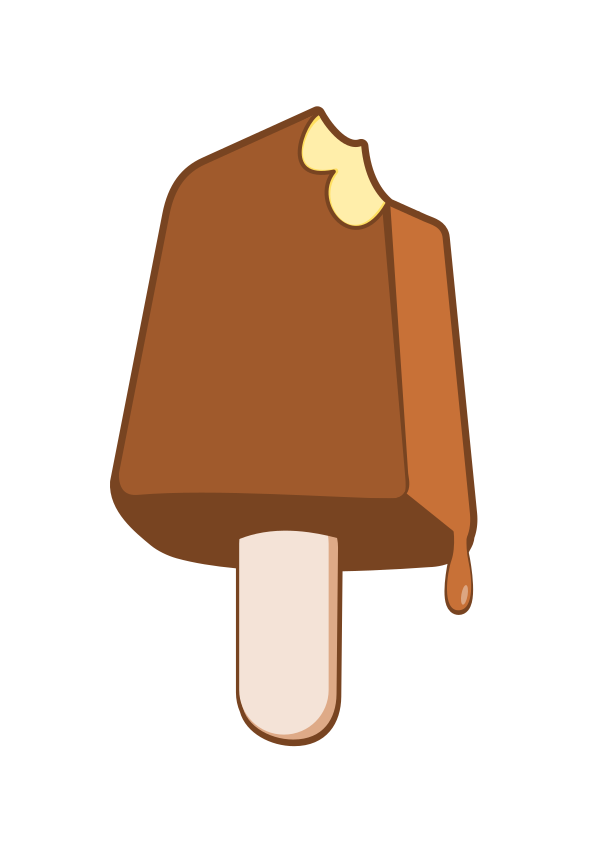 chocolate covered popcicle melting