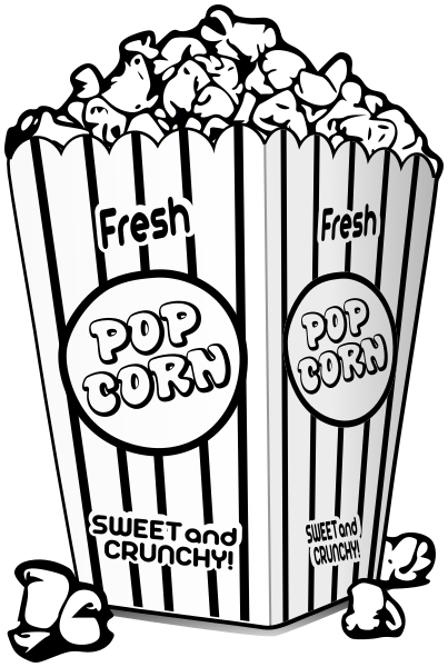theater popcorn lineart