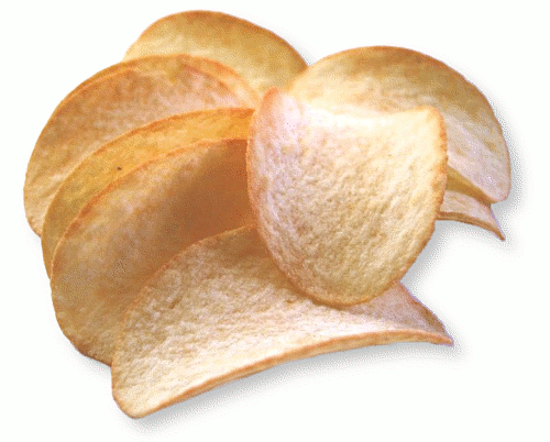 potato chips closeup